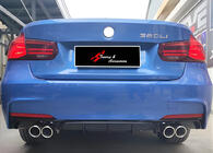 BMW 3 Series F30/F31 2012-2019 Difuzor Spate DPT V-2 (pentru M Performance, Negru Lucios) foto 1