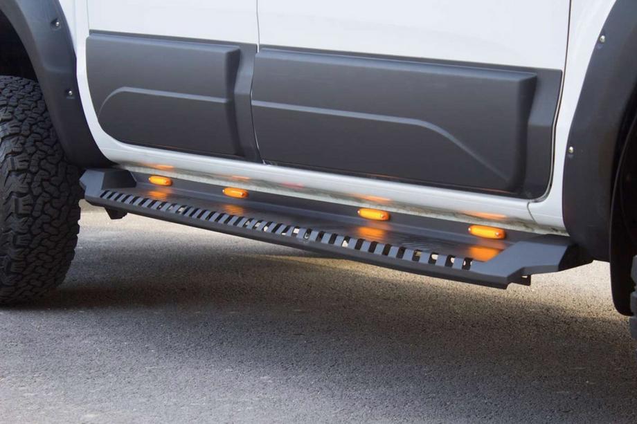 Mitsubishi L200 2015-2024 Praguri Laterale Dakar V1 cu LED (2019+, 2 buc, metal) Foto 4