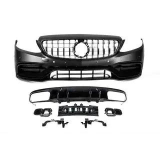 Kit caroserie cu difuzor pentru Coupe (AMG C63-design 2018-2021) foto 1