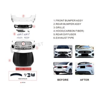 Body kit AMG A45 (Type-B) Mercedes A-сlass W177 2018- foto 2