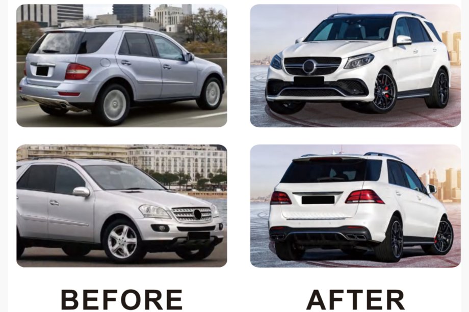 Mercedes ML W164 2005-2011 Kit restyling pentru W166 GLE63 AMG Foto 3