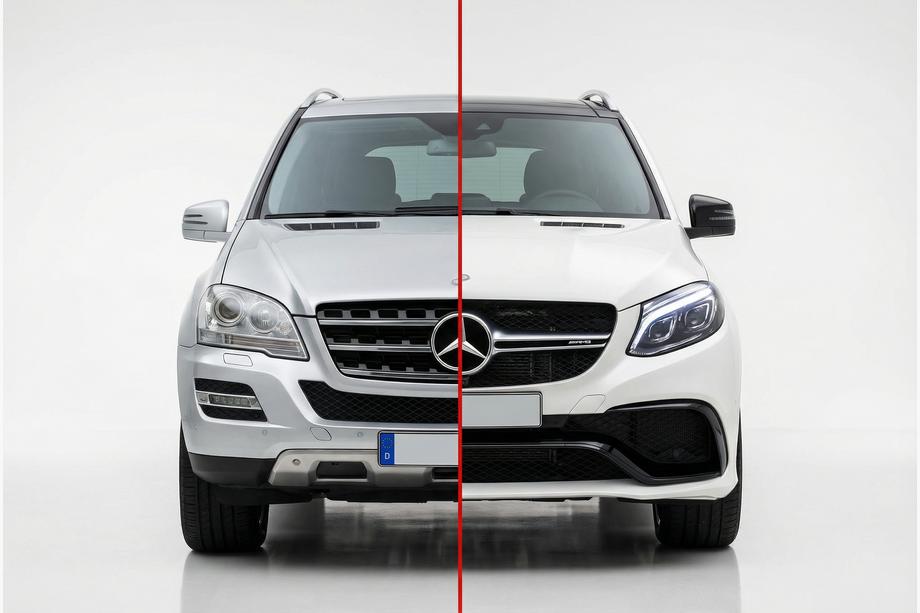 Mercedes ML W164 2005-2011 Kit restyling pentru W166 GLE63 AMG Image