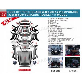 Kit body facelift catre G900 Roket Mercedes G сlass W463 1990-2018 foto 2