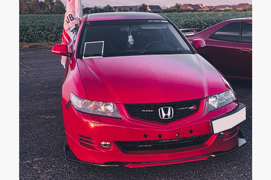Honda Accord VII 2002-2007 Lip frontal Niken Red (ABS) Foto 2