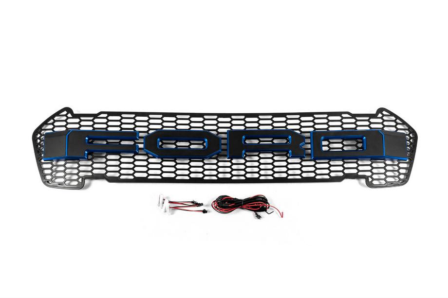 Ford Ranger 2011–2022 Grila Fata (2015-2018, Albastru, LED) Image