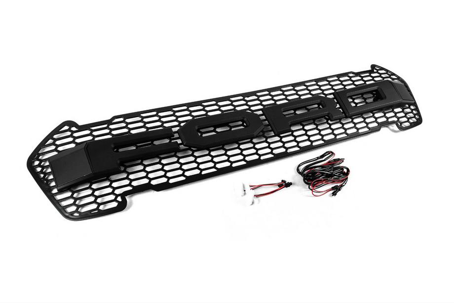 Ford Ranger 2011–2022 Grila Fata (2015-2018, Negru, LED) Foto 3