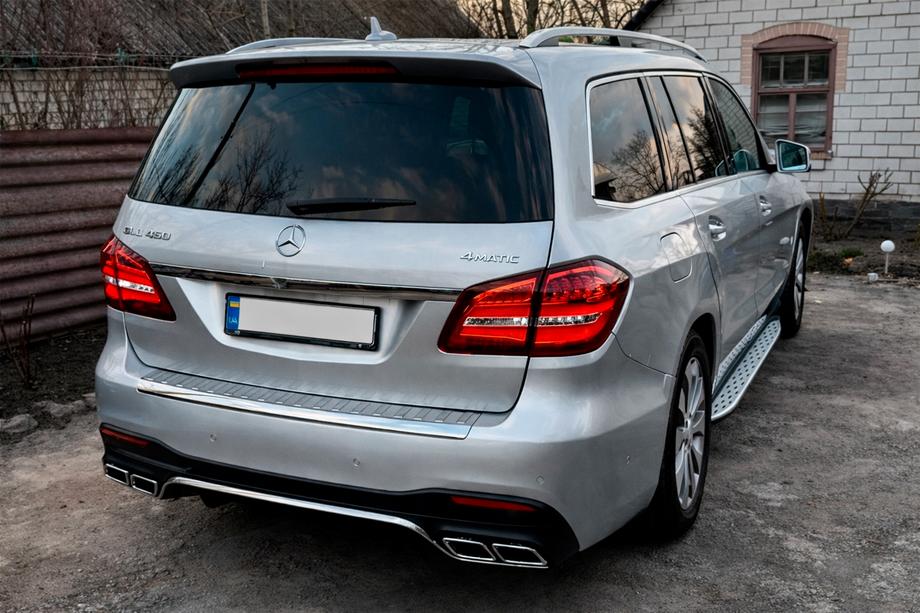 Mercedes GL/GLS class X166 2012-2019 Difuzor Spate GLS63 AMG (cu Tips Chrome) Foto 1