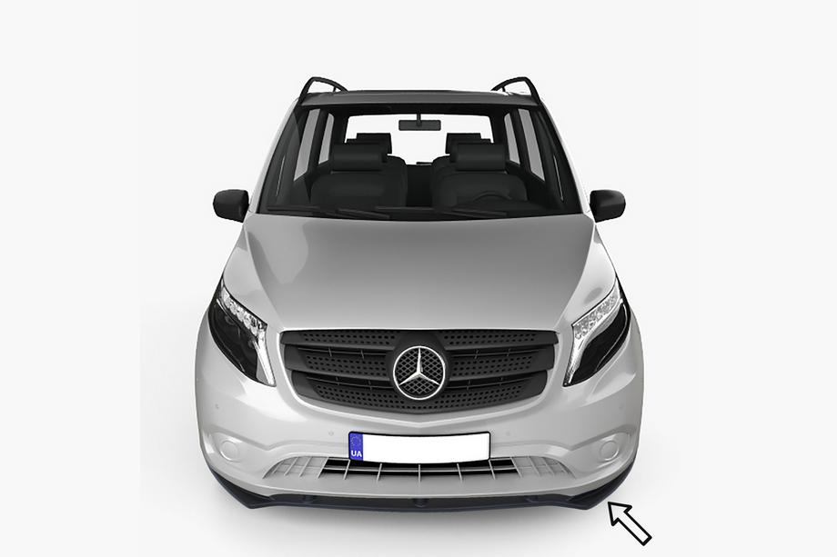 Mercedes Vito/V-class W447 2014- Lip frontal ESA (negru) Foto 1