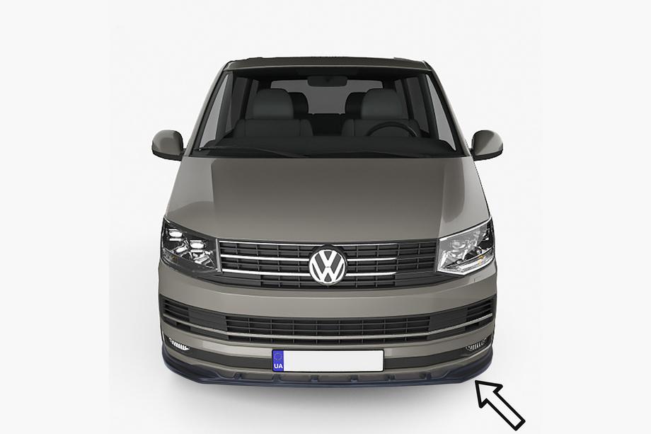 Volkswagen T6 2015-2024 Lip frontal ESA (Transporter, negru) Image