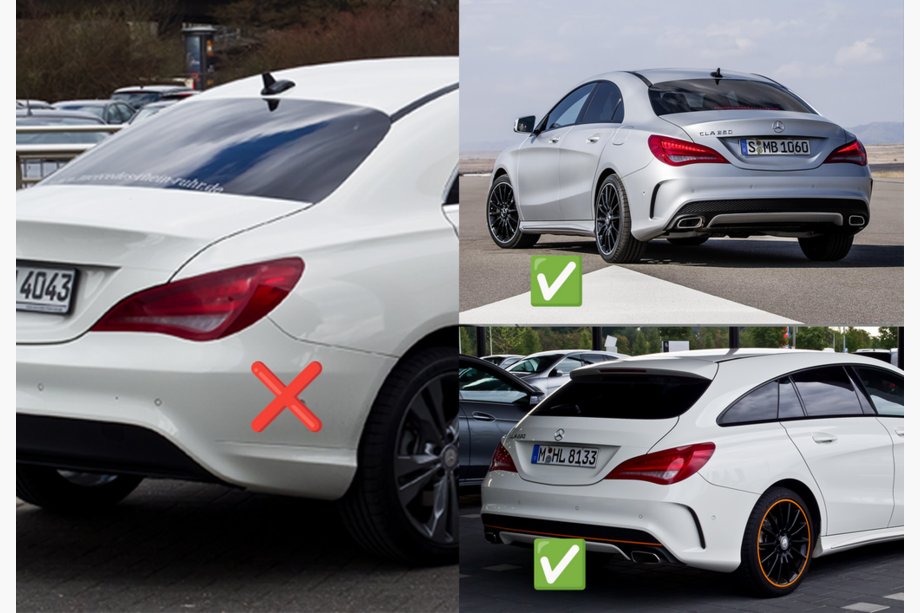 Mercedes CLA C117 2013-2019 Difuzor Spate Black (Design CLA45 cu Tipsuri) Foto 2