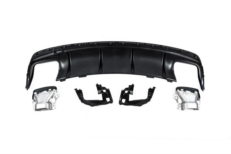 Mercedes CLA C117 2013-2019 Difuzor Spate Black (Design CLA45 cu Tipsuri) Foto 5