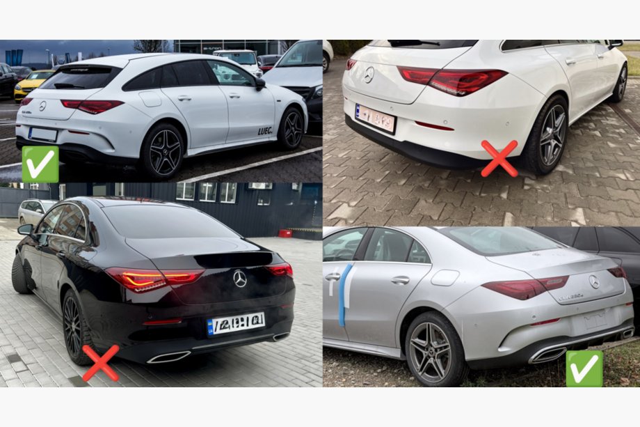 Mercedes CLA C118 2019- Difuzor spate cu tipsuri evacuare (design CLA35) Foto 4