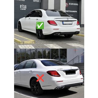 Difuzor spate cu tipsuri E63-Design Negru (pentru AMG/AMG-Line 2016-2020) foto 2