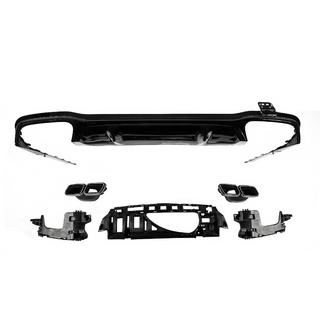 Difuzor spate cu tipsuri E63-Design Negru (pentru AMG/AMG-Line 2016-2020) foto 3