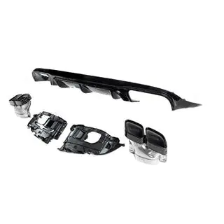 Difuzor spate Black cu evacuari Black (Design AMG63) foto 4