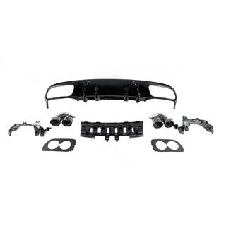 Difuzor spate cu tipsuri evacuare (pentru Coupe Design AMG43) Mercedes C-class W205 2014-2021 foto 3