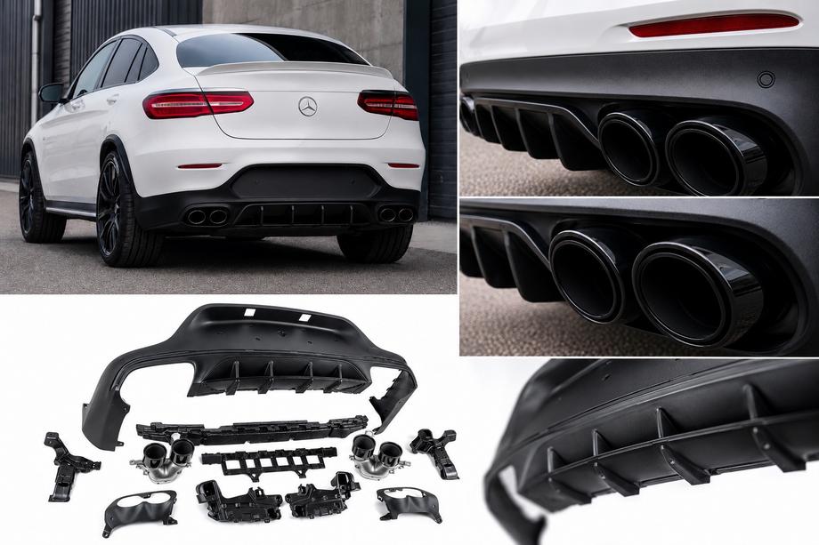 Mercedes GLC coupe C253 2016-2023 Difuzor spate cu tipsuri evacuare (Design AMG43) Foto 1
