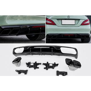 Difuzor spate cu terminatii esapament Black (2015-2018, Design GT63)