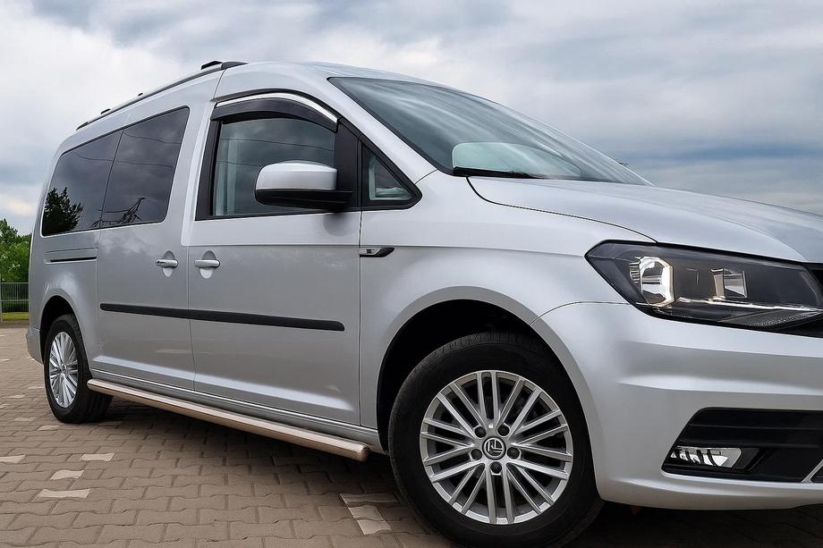 Volkswagen Caddy 2010-2015 Deflectoare geamuri cu ornament cromat Niken Luxury (2 buc) Foto 4