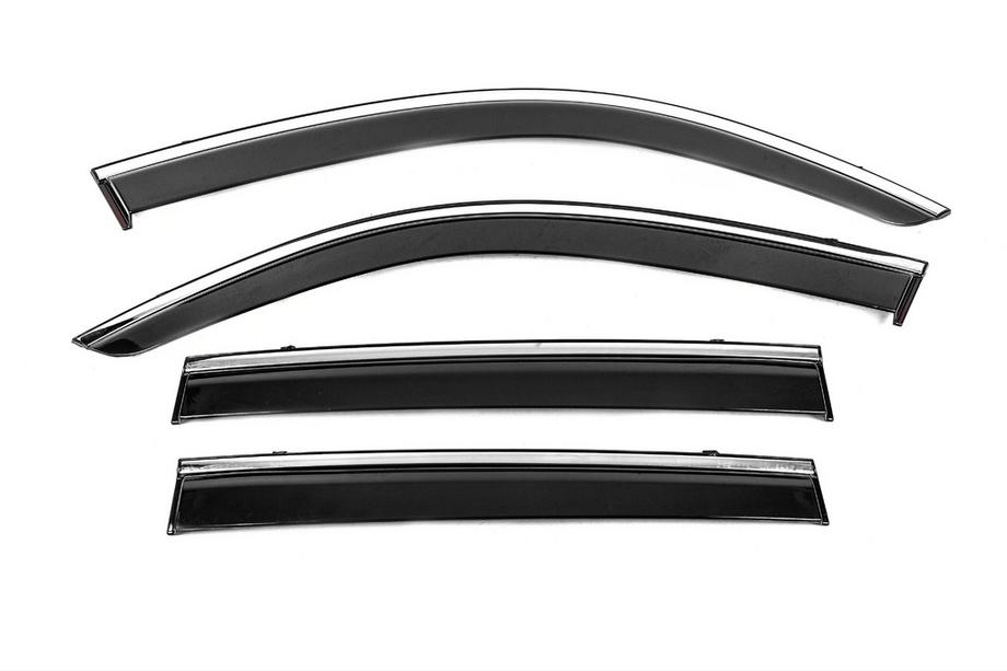 BMW X3 F25 2011-2018 Deflectoare geamuri cu ornament cromat Niken Luxury (4 buc) Foto 1