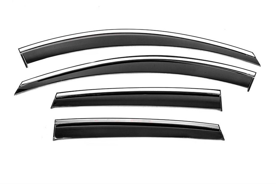 Chevrolet Captiva 2006-2019 Deflectoare geamuri cu ornament cromat Niken Luxury (4 buc) Foto 1
