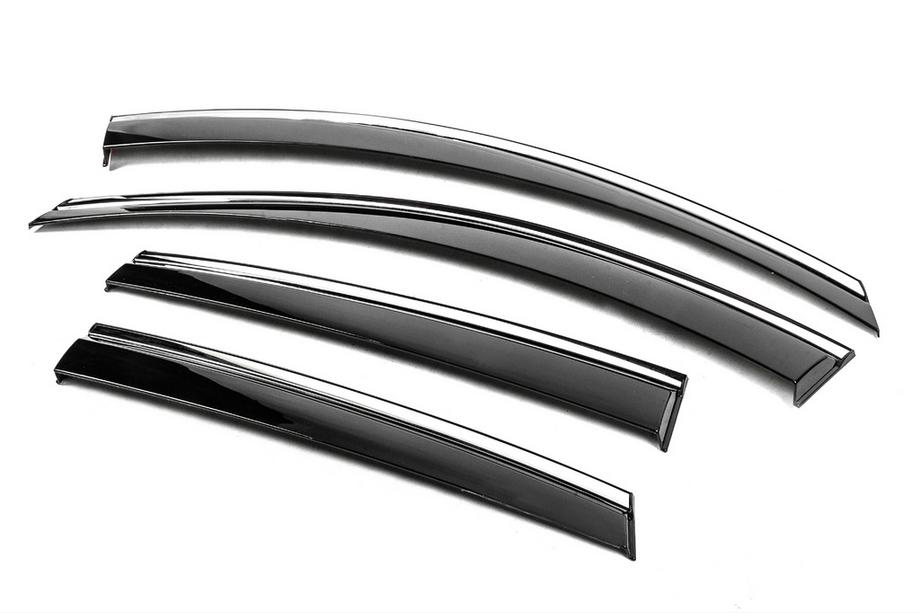 Chevrolet Captiva 2006-2019 Deflectoare geamuri cu ornament cromat Niken Luxury (4 buc) Foto 2