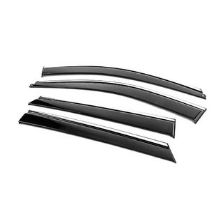 Deflectoare geamuri cu ornament cromat Niken Luxury (4 buc) foto 2