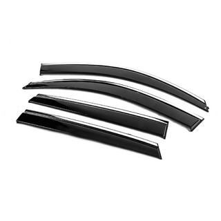 Deflectoare geamuri cu ornament cromat Niken Luxury (4 buc) Hyundai Tucson JM 2004- foto 2