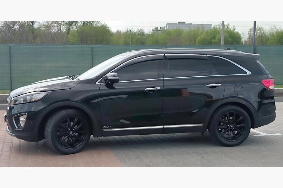 Kia Sorento III UM 2014-2020 Deflectoare geamuri cu ornament cromat Niken Luxury (4 buc) Foto 4