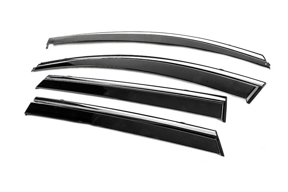Kia Sorento III UM 2014-2020 Deflectoare geamuri cu ornament cromat Niken Luxury (4 buc) Foto 5