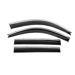 Deflectoare geamuri cu ornament cromat Niken Luxury (4 buc) Toyota Land Cruiser Prado 120 2002-2009 foto 2