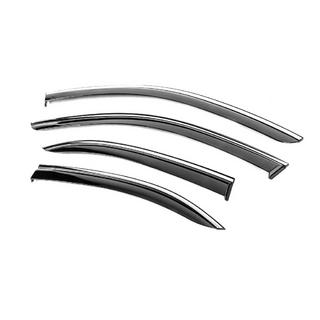 Deflectoare geamuri cu ornament cromat Niken Luxury (SD, 4 buc) Mercedes C-class W204 2007-2015 foto 2