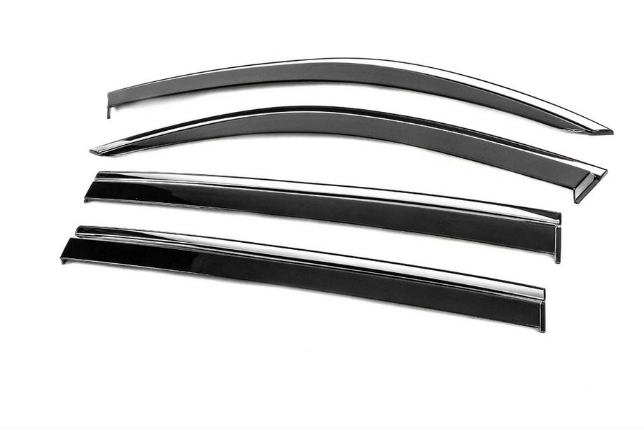 Mercedes GL/GLS class X166 2012-2019 Deflectoare geamuri cu ornament cromat Niken Luxury (4 buc) Foto 2
