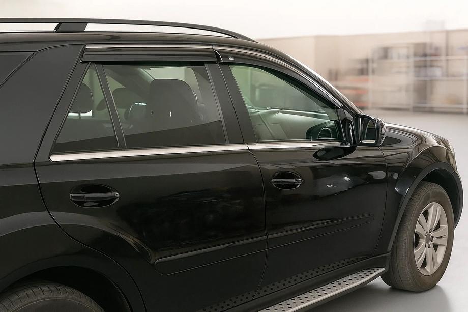 Mercedes ML W164 2005-2011 Deflectoare geamuri cu ornament cromat Niken Luxury (4 buc) Foto 3