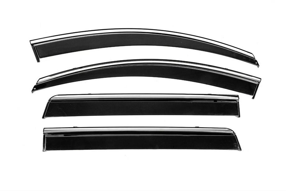 Mitsubishi L200 2015-2024 Deflectoare geamuri cu ornament cromat Niken Luxury (4 buc) Foto 1