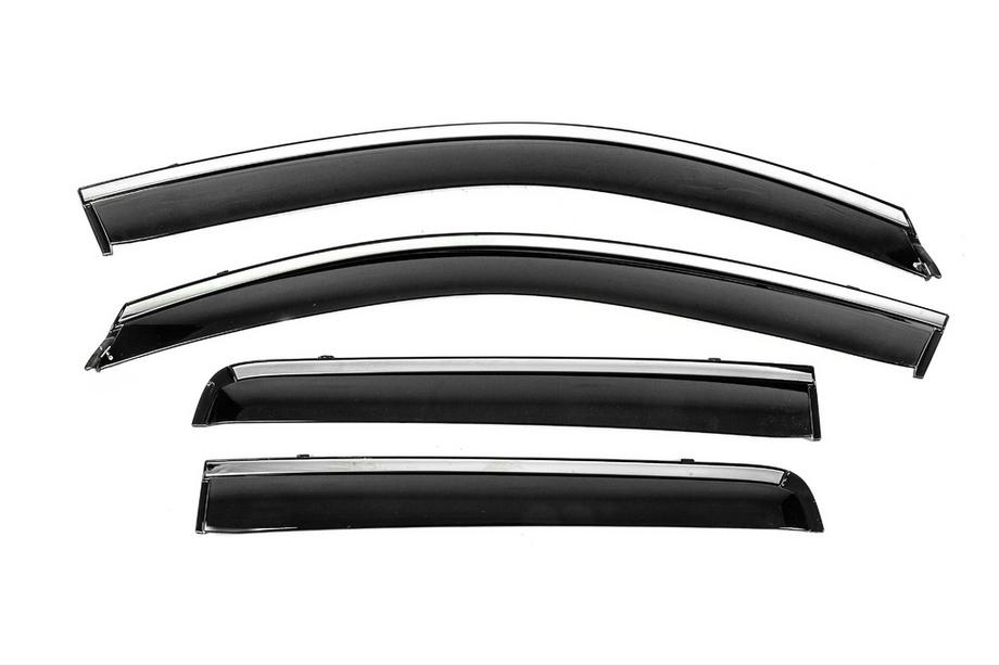 Mitsubishi Outlander 2006-2012 Deflectoare geamuri cu ornament cromat Niken Luxury (4 buc) Foto 1