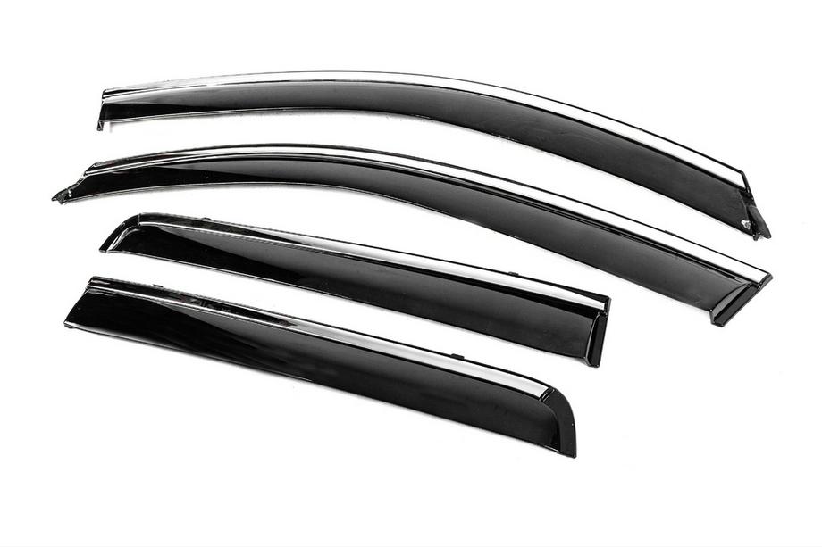 Mitsubishi Outlander 2006-2012 Deflectoare geamuri cu ornament cromat Niken Luxury (4 buc) Foto 2
