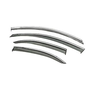 Deflectoare geamuri cu ornament cromat Niken Luxury (4 buc) Mitsubishi Lancer X 2008- foto 4