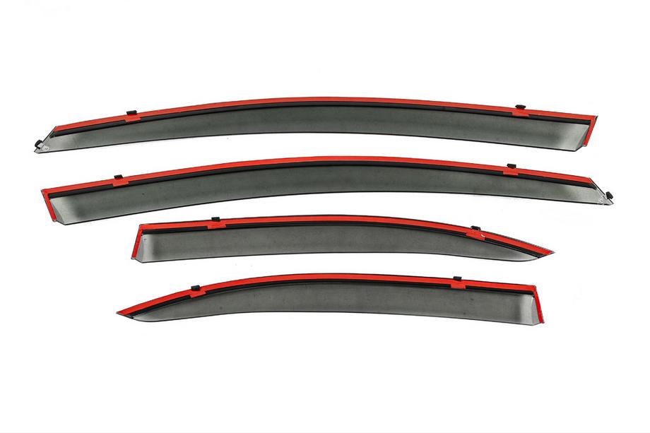 Mitsubishi Lancer X 2008- Deflectoare geamuri cu ornament cromat Niken Luxury (4 buc) Foto 5