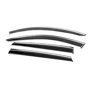 Deflectoare geamuri cu ornament cromat Niken Luxury (4 buc) foto 2