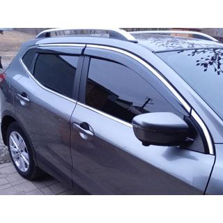 Deflectoare geamuri cu ornament cromat Niken Luxury (4 buc) Nissan Qashqai 2014-2021 foto 3