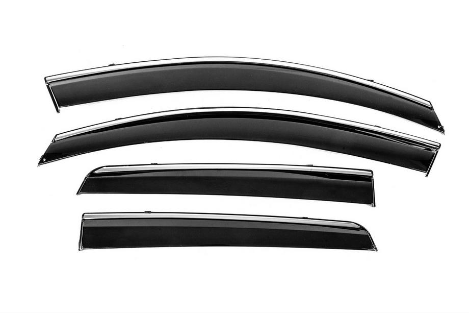 Nissan Qashqai 2010-2014 Deflectoare geamuri cu ornament cromat Niken Luxury (4 buc) Foto 1