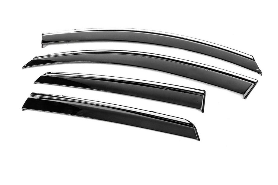 Nissan Qashqai 2010-2014 Deflectoare geamuri cu ornament cromat Niken Luxury (4 buc) Foto 2
