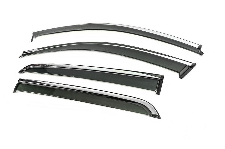 Renault City K-ZE 2021- Deflectoare geamuri cu ornament cromat Niken Luxury (4 buc) Foto 2