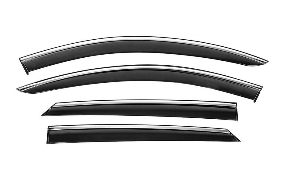 Dacia Logan MCV 2013-2020 Deflectoare geamuri cu ornament cromat Niken Luxury (4 buc) Foto 1