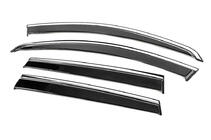 Renault Duster 2008–2017 Deflectoare geamuri cu ornament cromat Niken Luxury (4 buc) foto 2