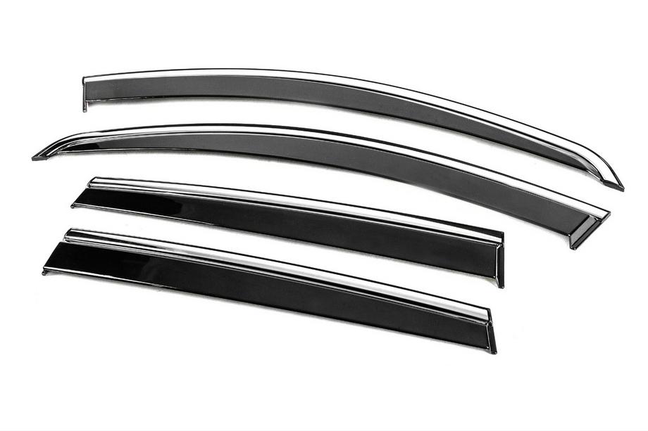 Renault Duster 2008–2017 Deflectoare geamuri cu ornament cromat Niken Luxury (4 buc) Foto 2