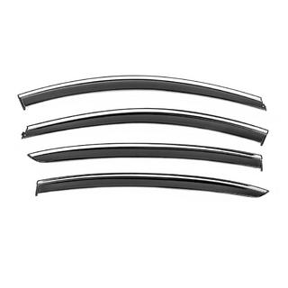 Deflectoare geamuri cu ornament cromat Niken Luxury (4 buc) foto 2