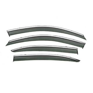 Deflectoare geamuri cu ornament cromat Niken Luxury (SD, 4 buc) Skoda Octavia II A5 2006-2010 foto 1