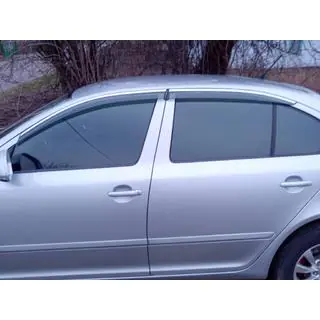 Deflectoare geamuri cu ornament cromat Niken Luxury (SD, 4 buc) foto 2